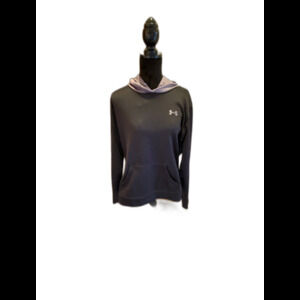 Under Armour Size Large Hoodie Shirt Black & Gray Sweatshirt Pullover